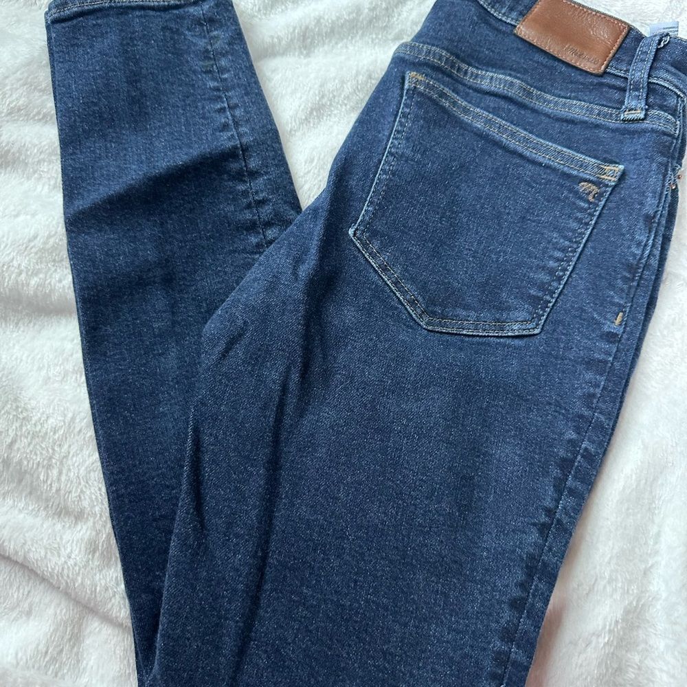Madewell High Rise Skinny Jeans Dark Wash Denim Size 26